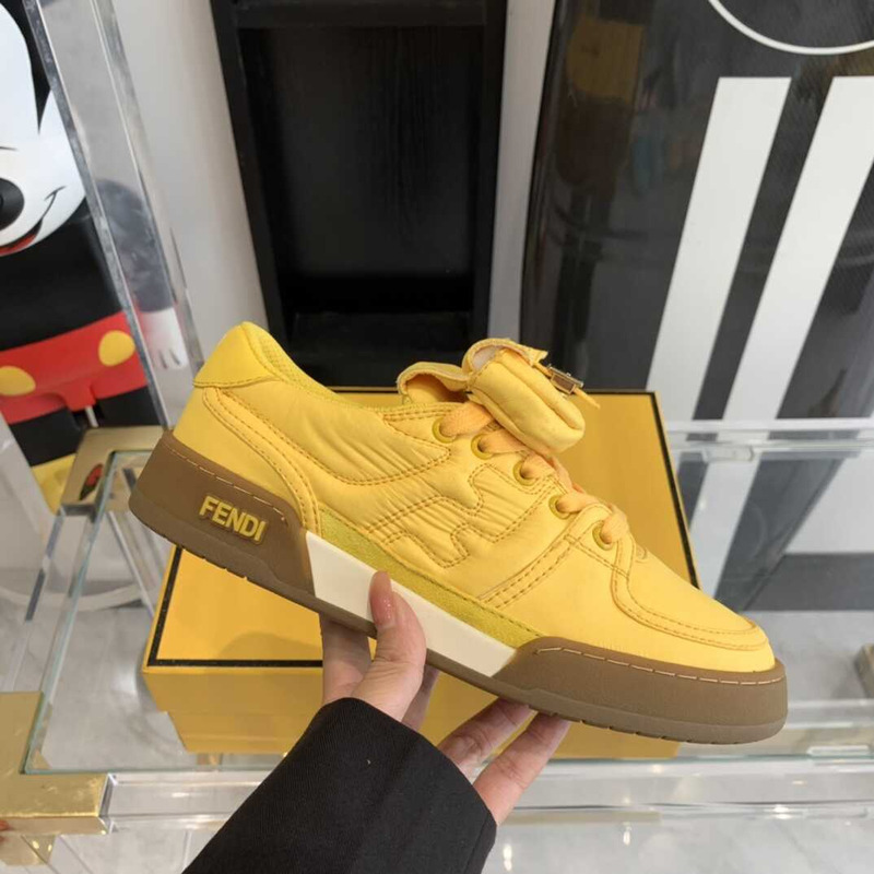 F**di match low-tops sneakers in yellow