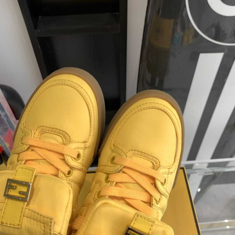 F**di match low-tops sneakers in yellow