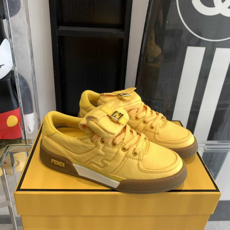 F**di match low-tops sneakers in yellow