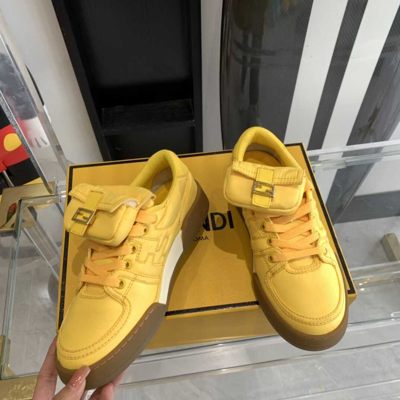 F**di match low-tops sneakers in yellow