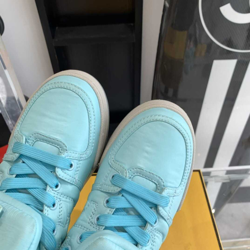 F**di match low-tops sneakers in light blue