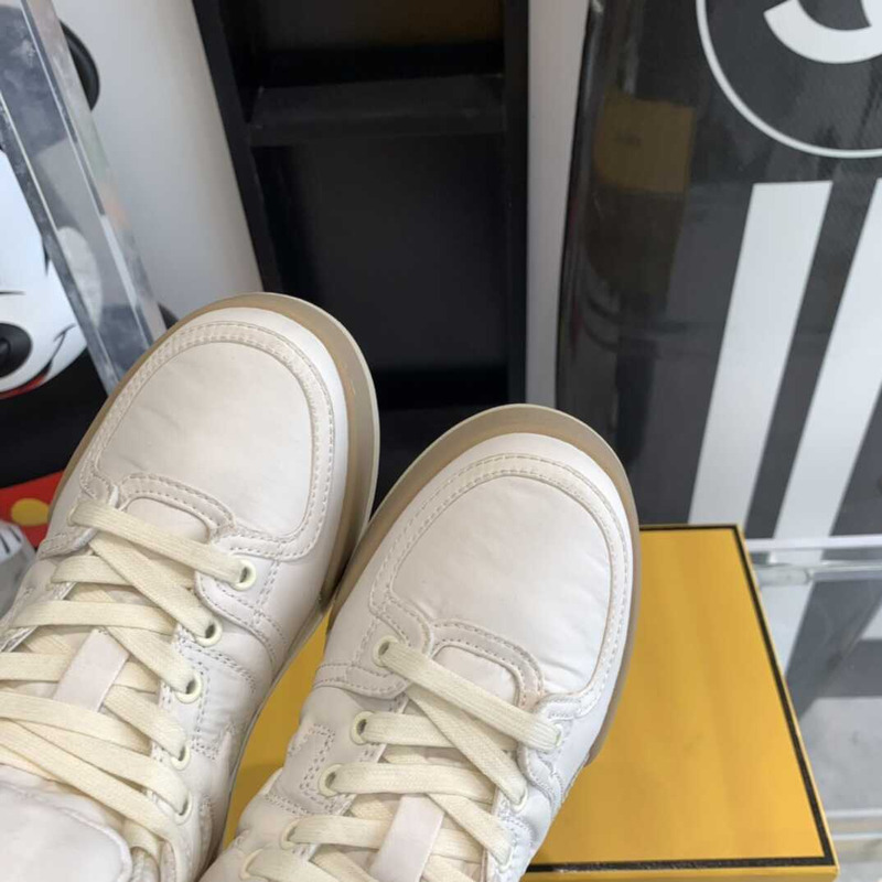 F**di match high-tops sneakers in beige