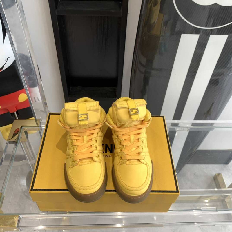 F**di match high-tops sneakers in yellow