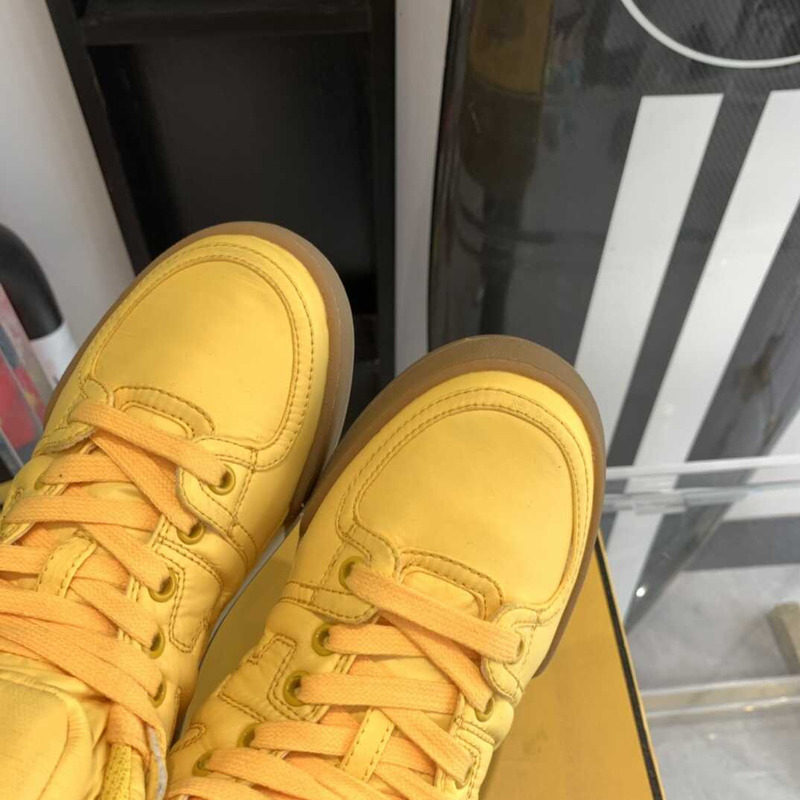 F**di match high-tops sneakers in yellow