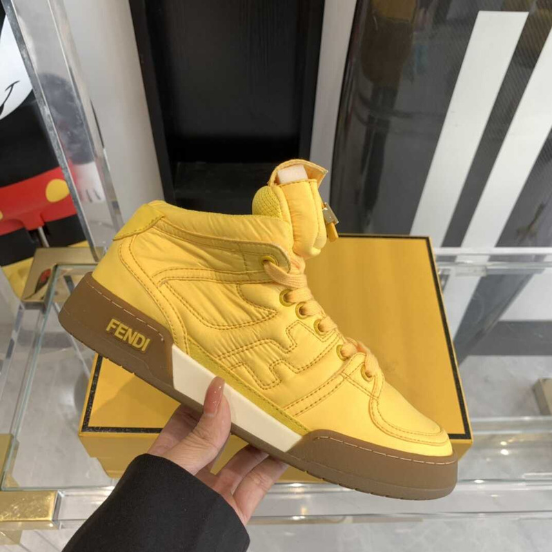 F**di match high-tops sneakers in yellow