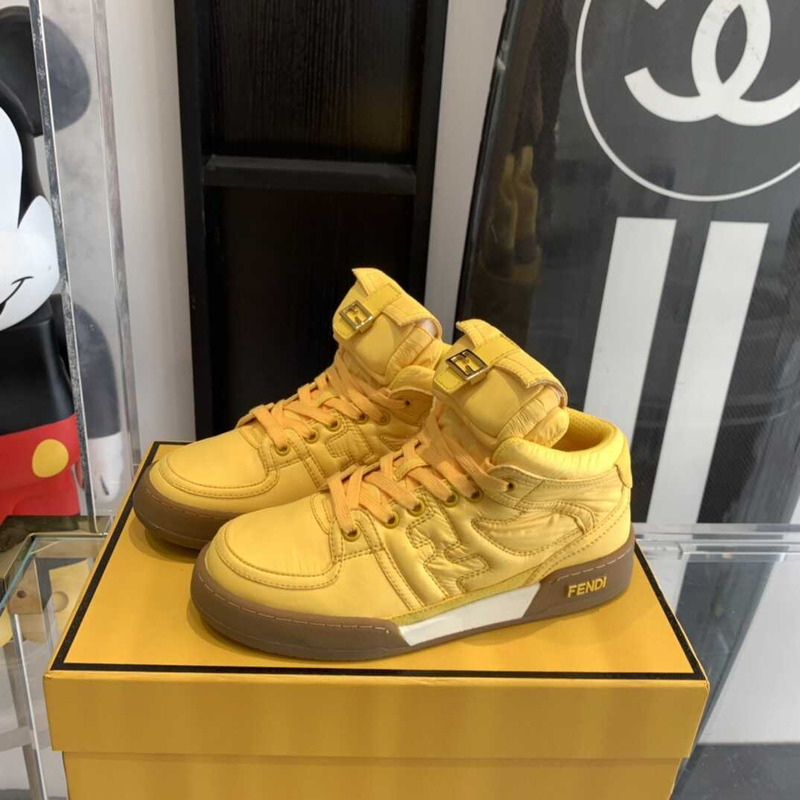 F**di match high-tops sneakers in yellow