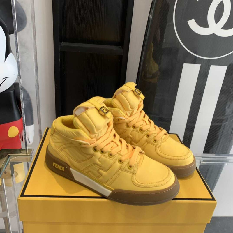 F**di match high-tops sneakers in yellow