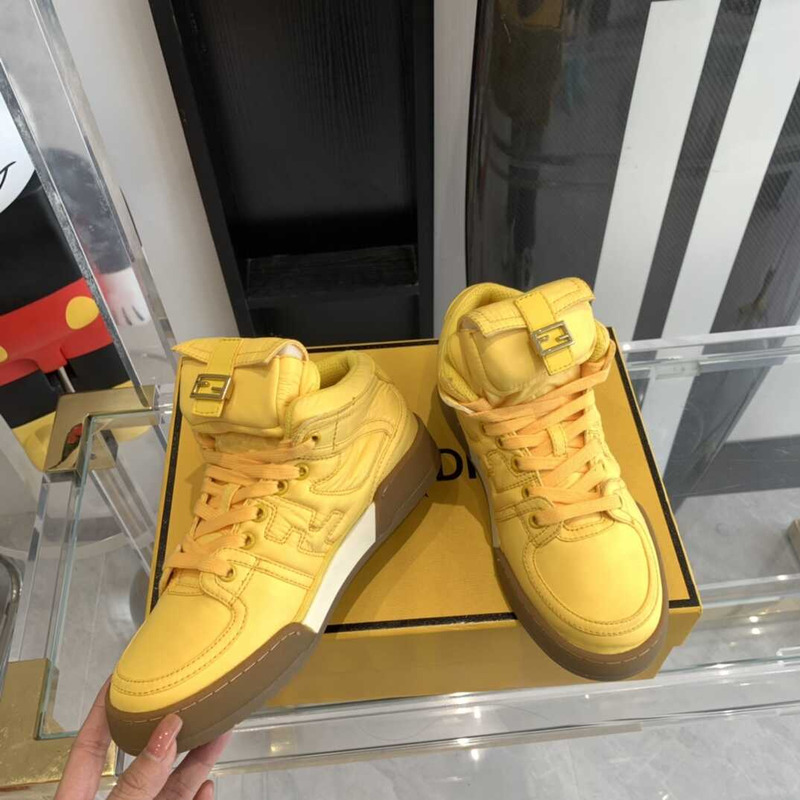 F**di match high-tops sneakers in yellow