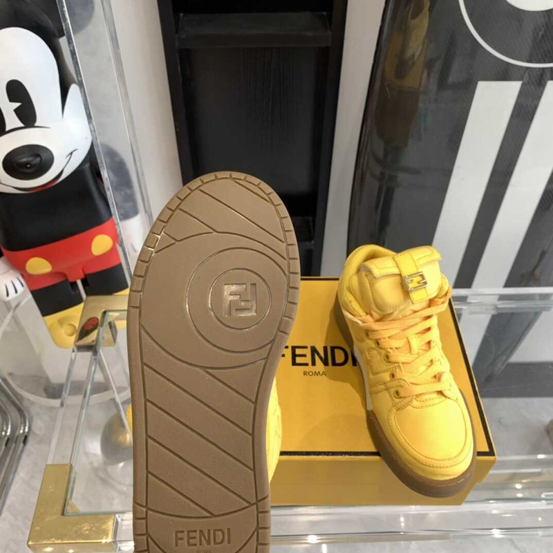 F**di match high-tops sneakers in yellow