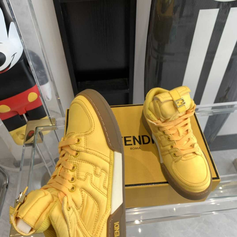 F**di match high-tops sneakers in yellow