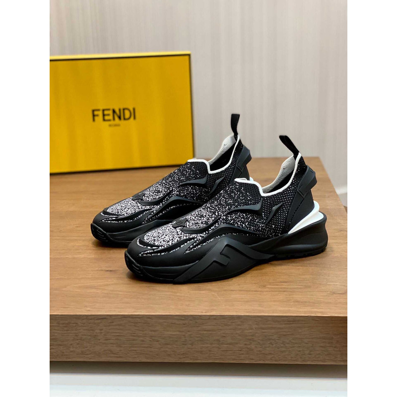 F**di flow knit low-top sneakers black