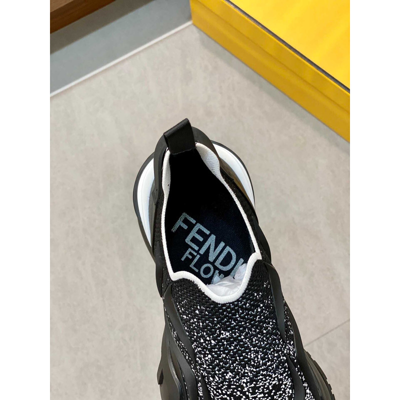 F**di flow knit low-top sneakers black