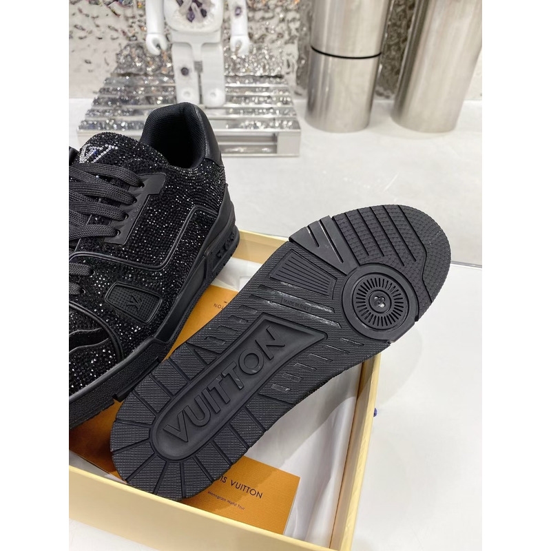 l**is V*t*n black crystals trainer sneaker