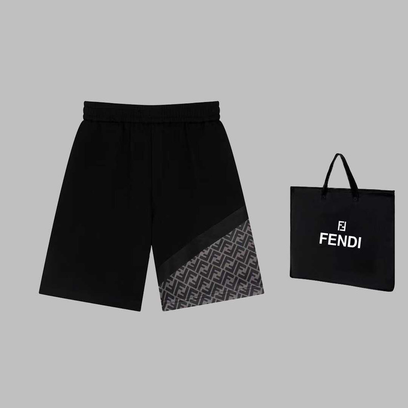 F**di bermuda shorts white plain fabric shorts black