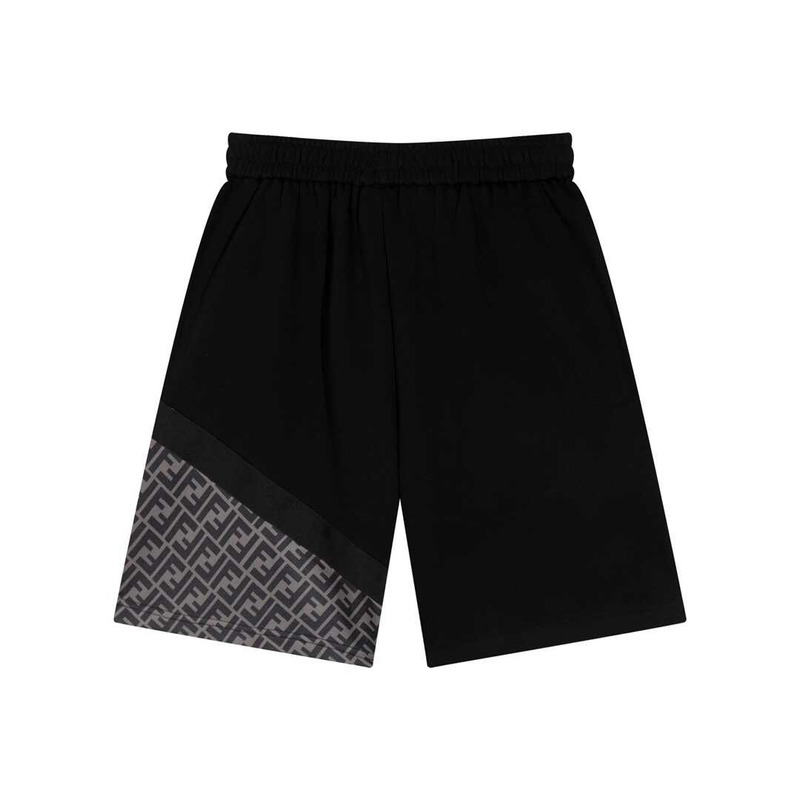 F**di bermuda shorts white plain fabric shorts black