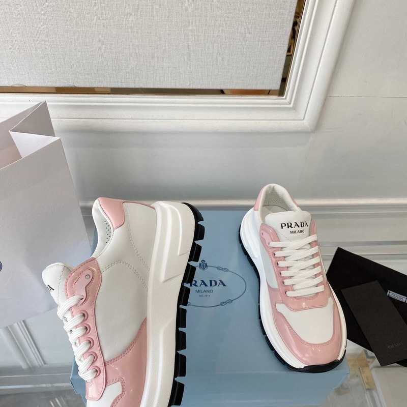 Pra*a leather sneakers pink