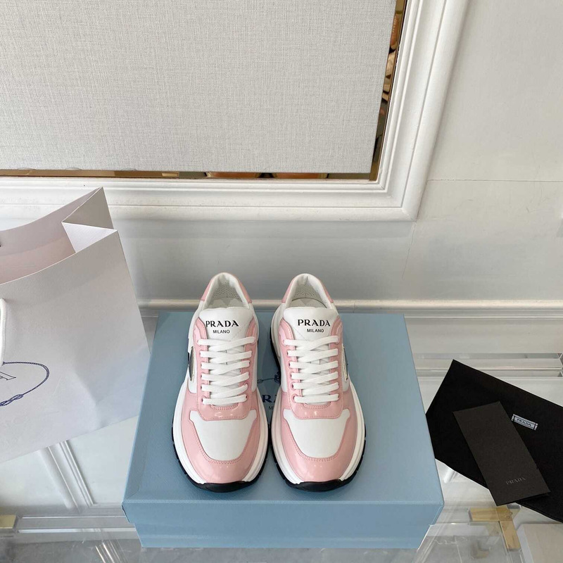 Pra*a leather sneakers pink