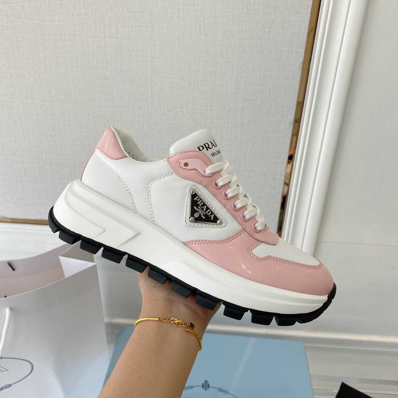 Pra*a leather sneakers pink