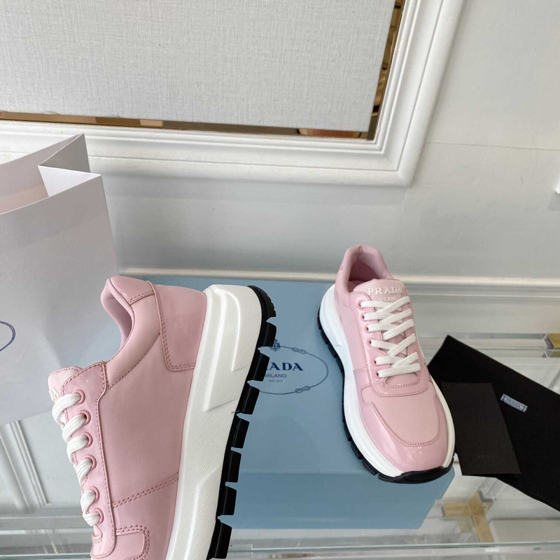 Pra*a leather sneakers pink