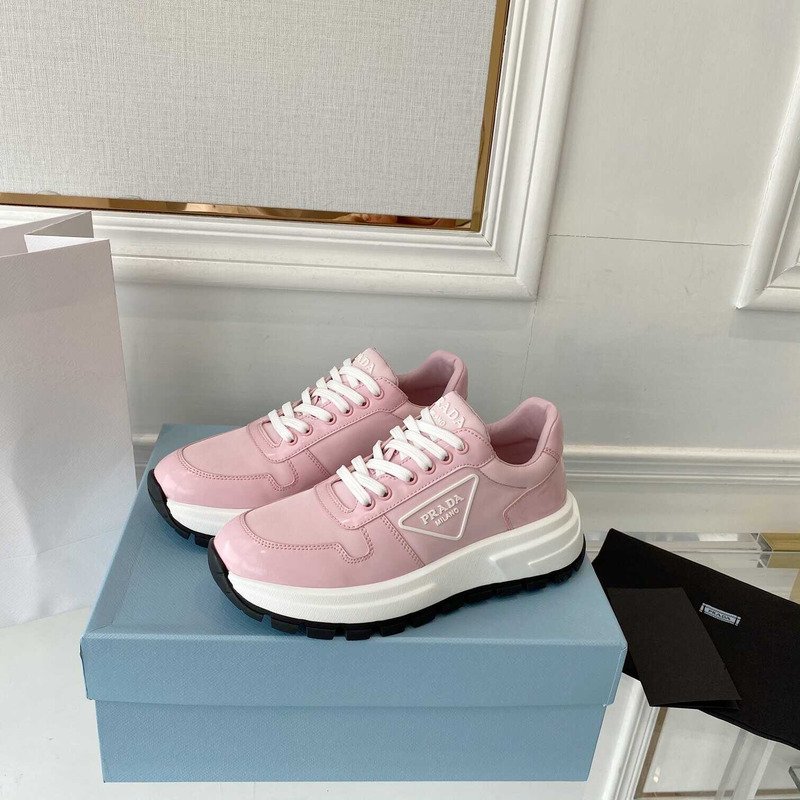 Pra*a leather sneakers pink