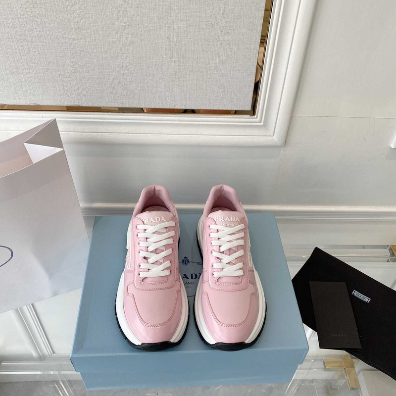 Pra*a leather sneakers pink