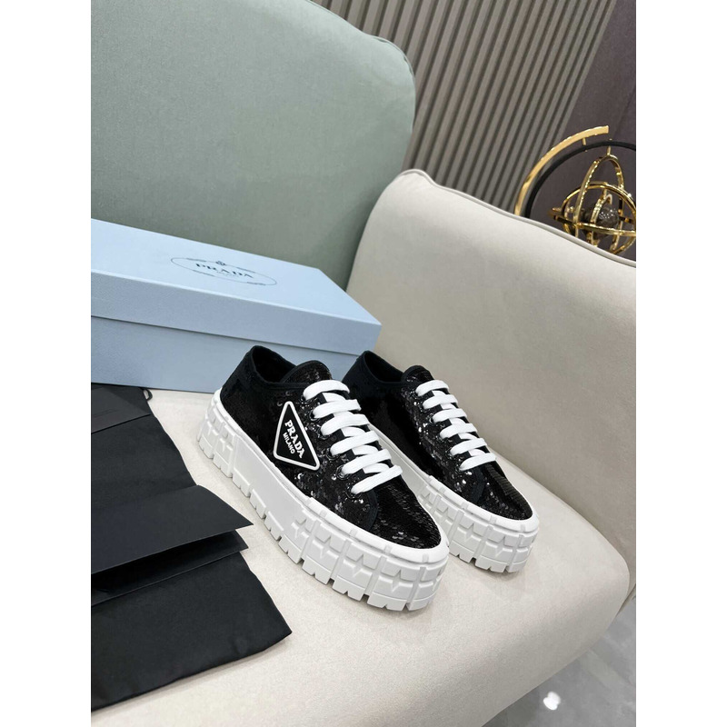 Pra*a double wheel low top sneakers black