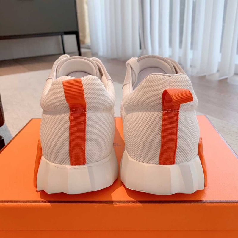 H**mes bouncing sneaker orange gray