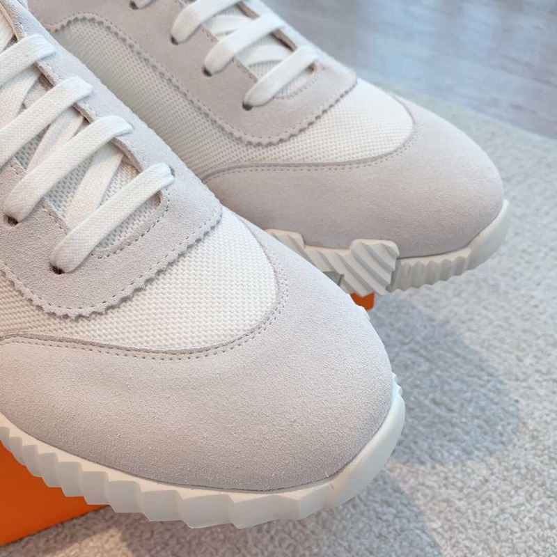 H**mes bouncing sneaker orange gray