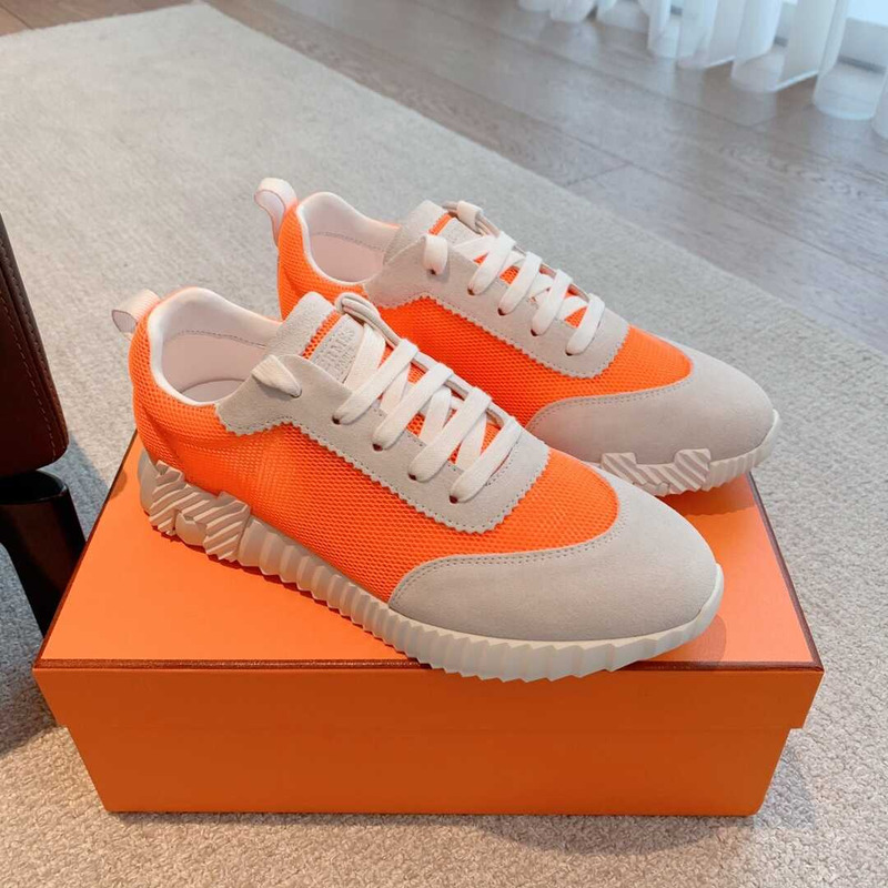 H**mes bouncing sneaker orange