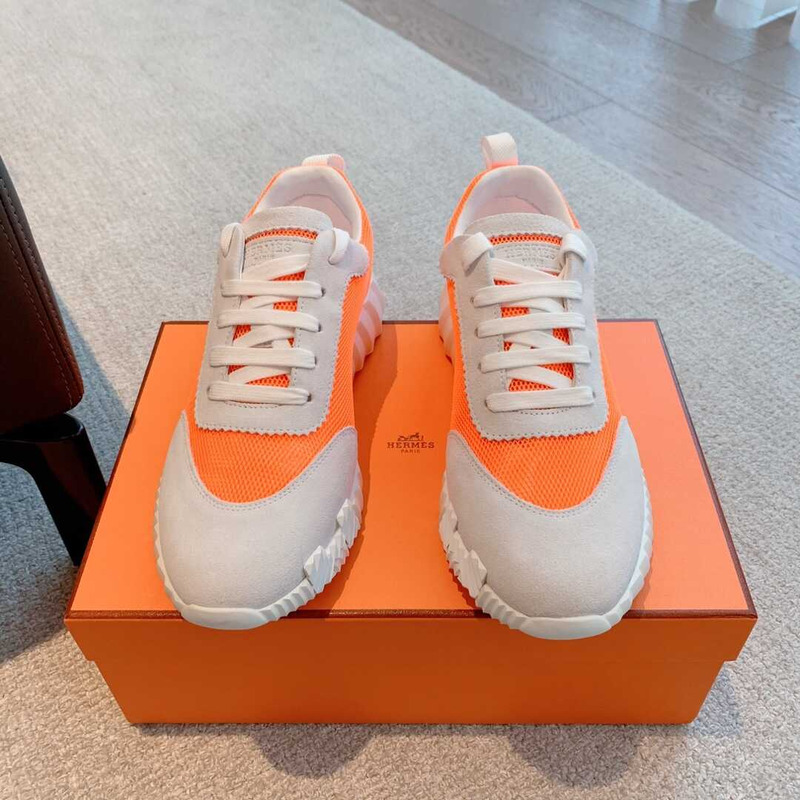 H**mes bouncing sneaker orange