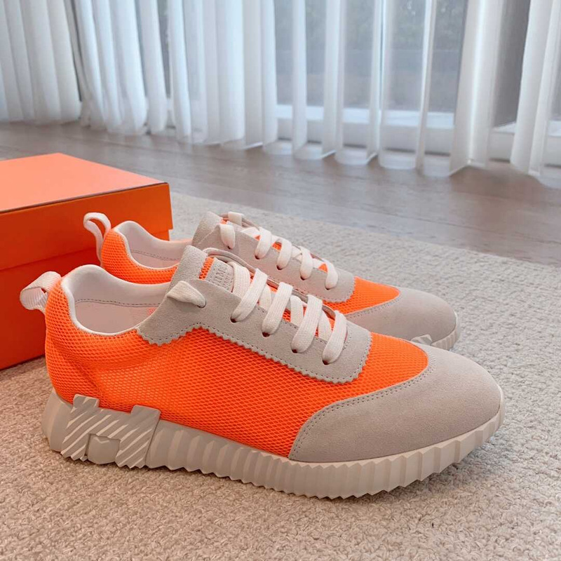 H**mes bouncing sneaker orange