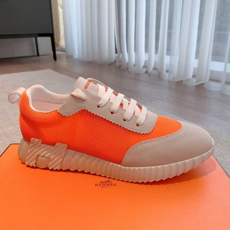 H**mes bouncing sneaker orange