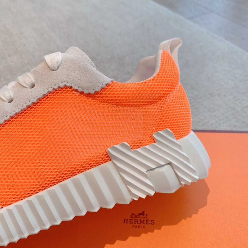 H**mes bouncing sneaker orange