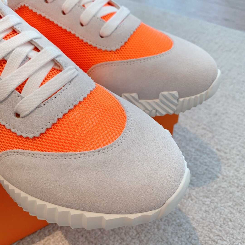 H**mes bouncing sneaker orange