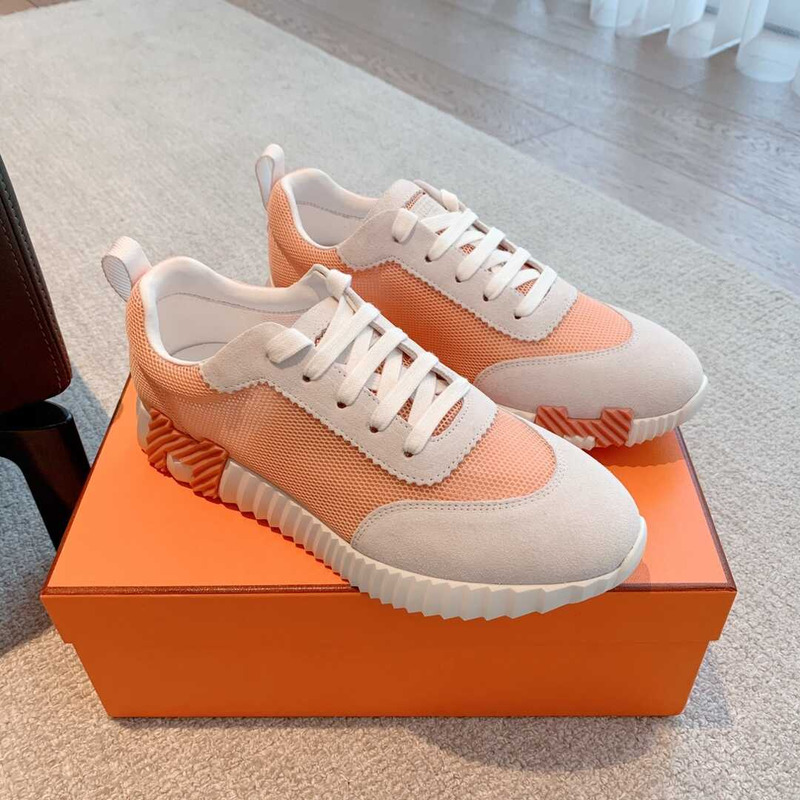 H**mes bouncing sneaker coral