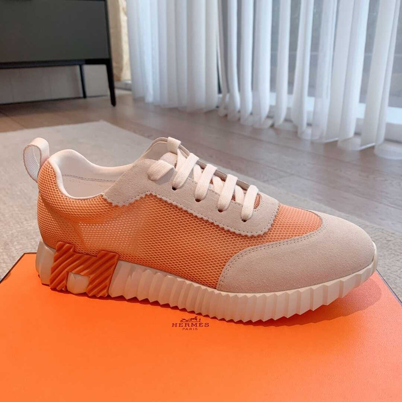 H**mes bouncing sneaker coral