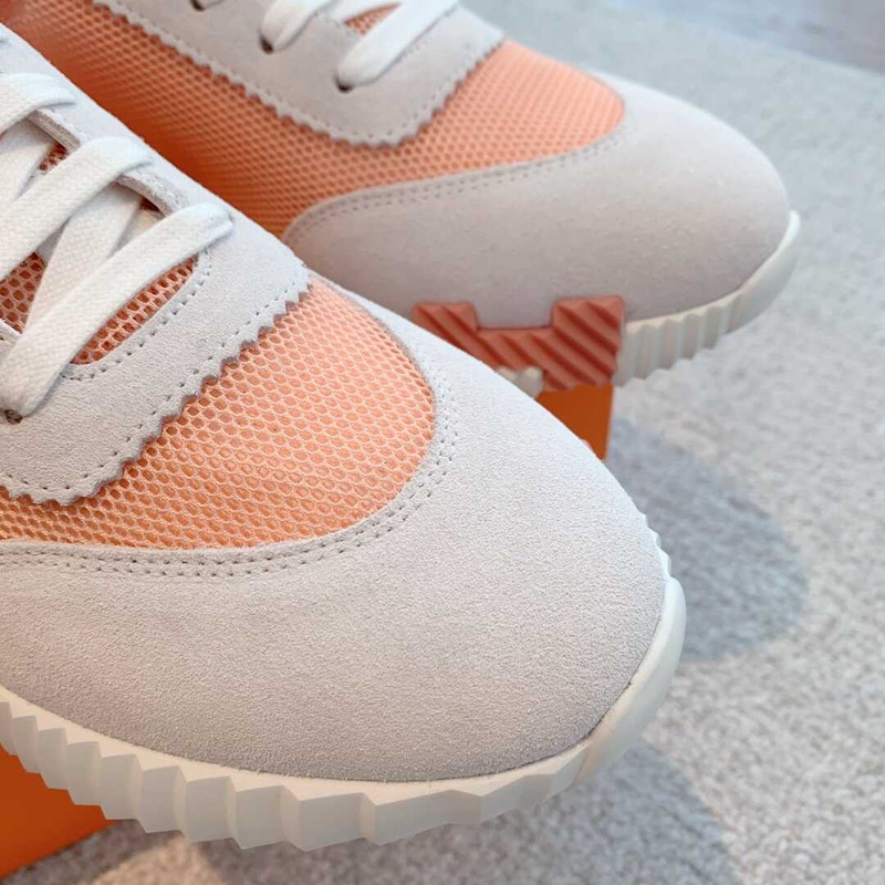 H**mes bouncing sneaker coral