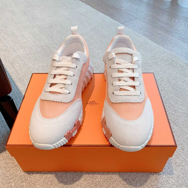 H**mes bouncing sneaker coral