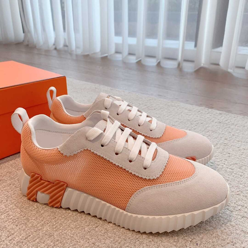 H**mes bouncing sneaker coral