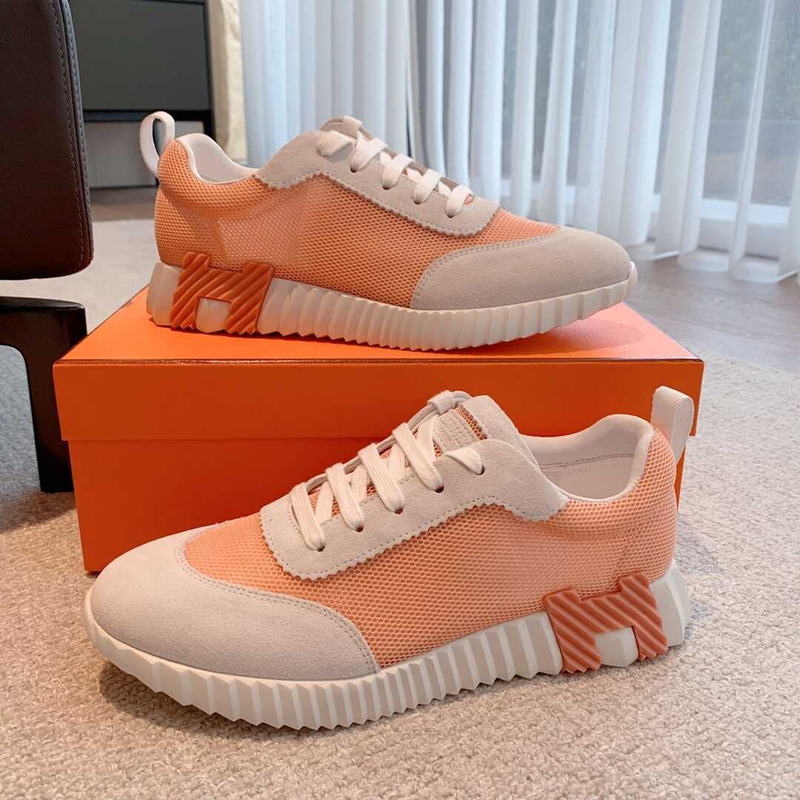 H**mes bouncing sneaker coral