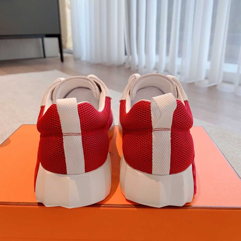 H**mes bouncing sneaker red