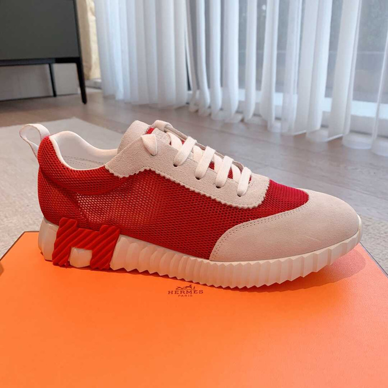 H**mes bouncing sneaker red