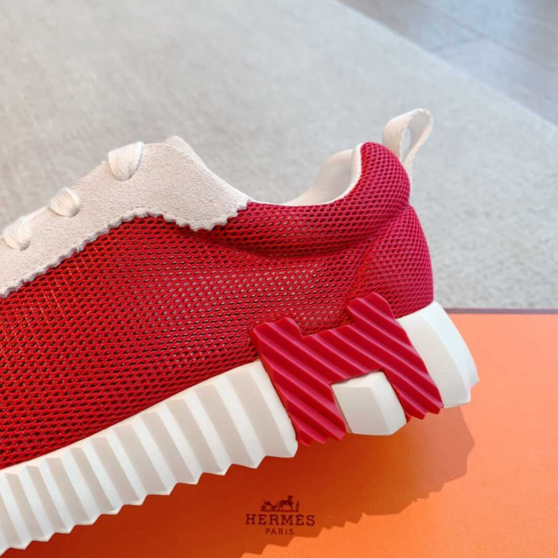 H**mes bouncing sneaker red