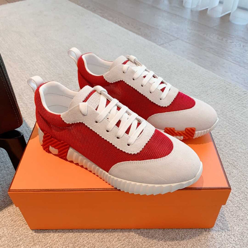 H**mes bouncing sneaker red