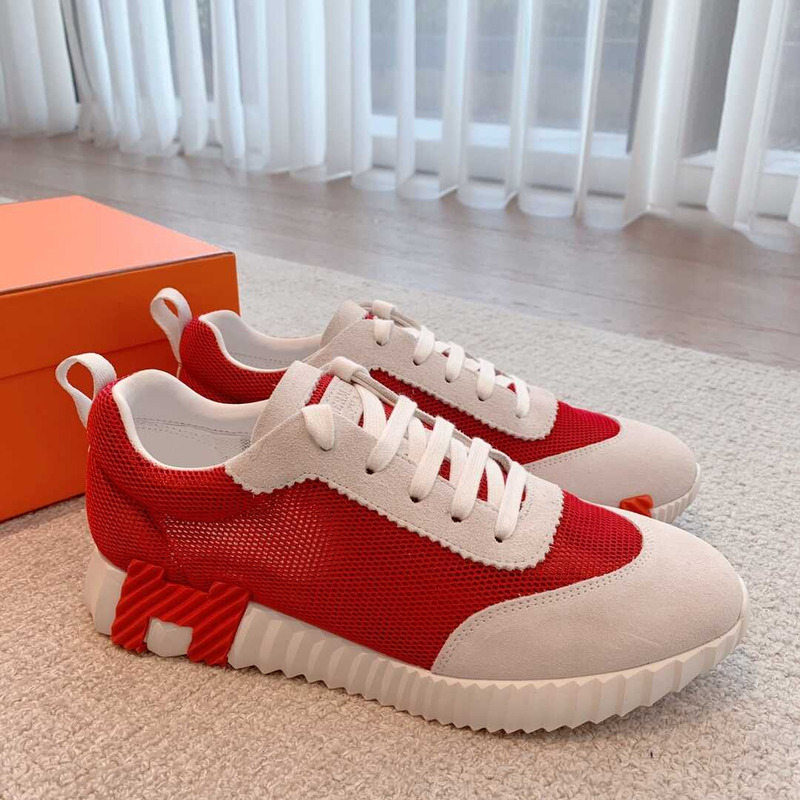 H**mes bouncing sneaker red