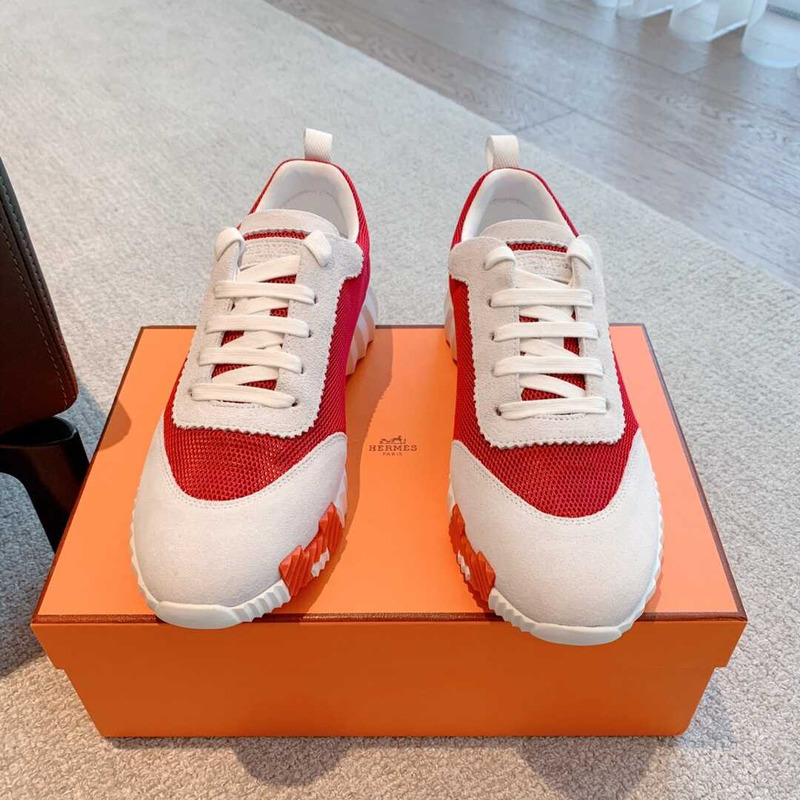 H**mes bouncing sneaker red