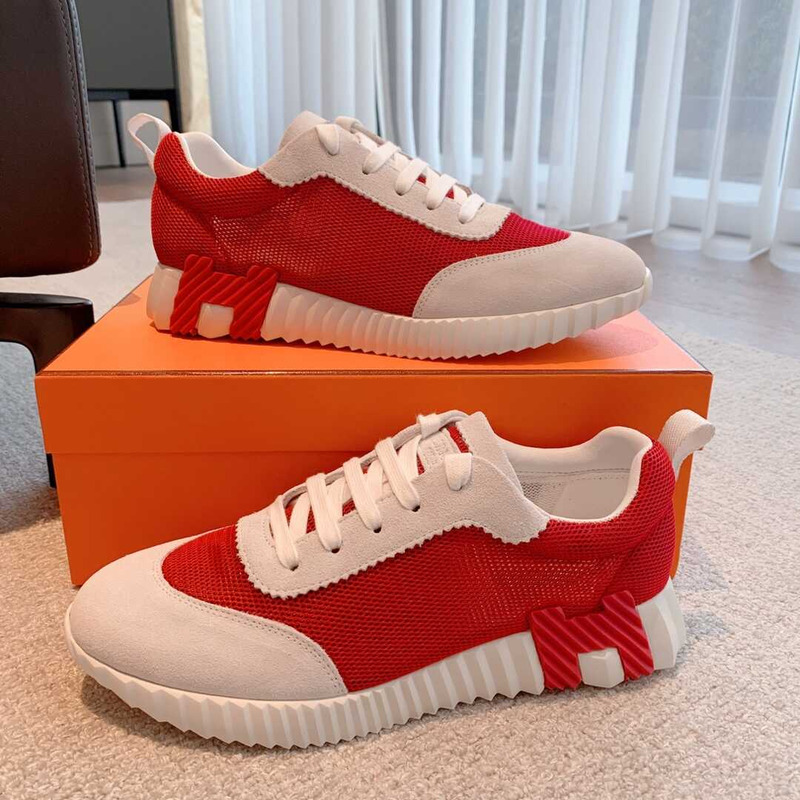 H**mes bouncing sneaker red