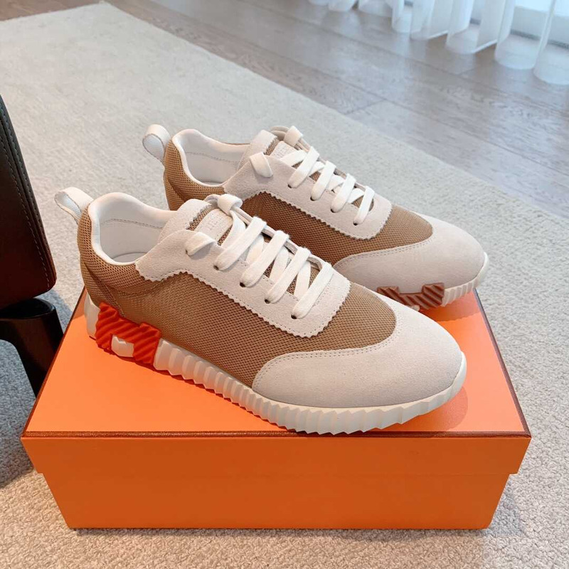 H**mes bouncing sneaker brown