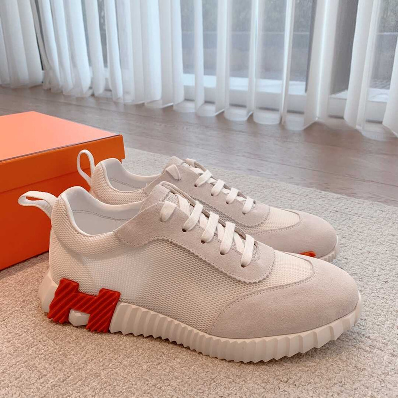 H**mes bouncing sneaker white