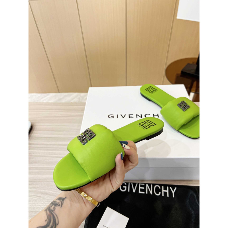 Givenchy Leather Sandals Green